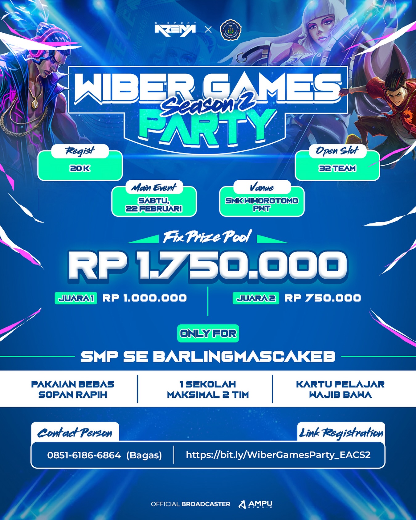 Poster Wiber Games Party Tournament